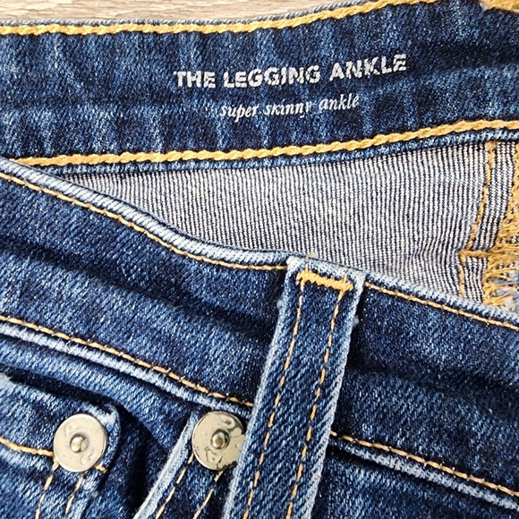 AG Adriano Goldschmied Super Skinny The Legging Ankle Distressed Denim Jean 28 R - Picture 5 of 13